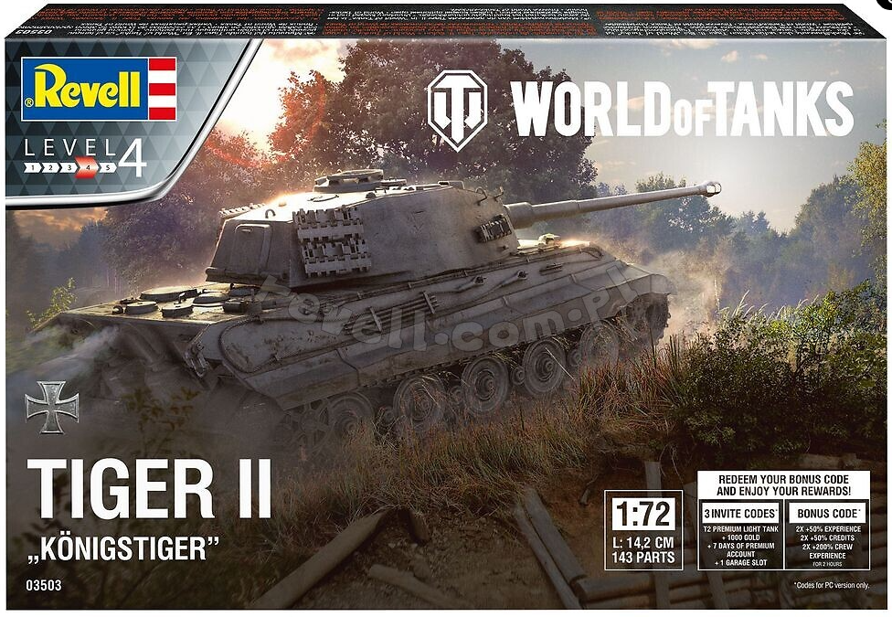 Revell 03503 Tigre II Ausf. B Königstiger World of Tanks 1/72