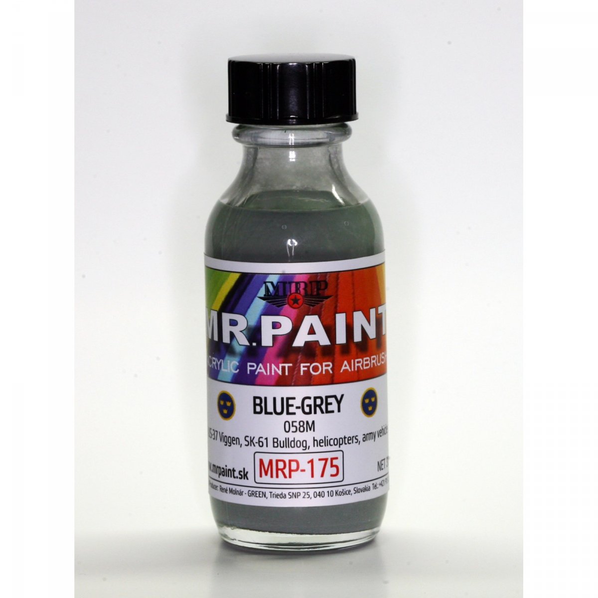 MR. Paint MRP-175 BLUE-GREY 058M Swedish Army 30ml – immagine 2