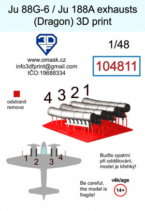 Omask 104811 Ju 88G-6 / Ju 188A (Dragon) 3D print 1/48 – imagen 2