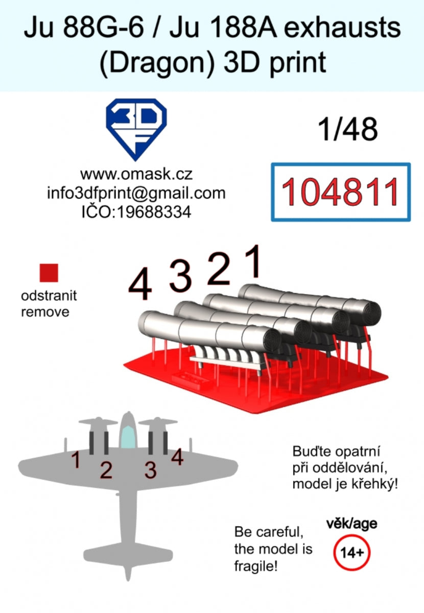 Omask 104811 Ju 88G-6 / Ju 188A (Dragon) 3D print 1/48 – imagen 2