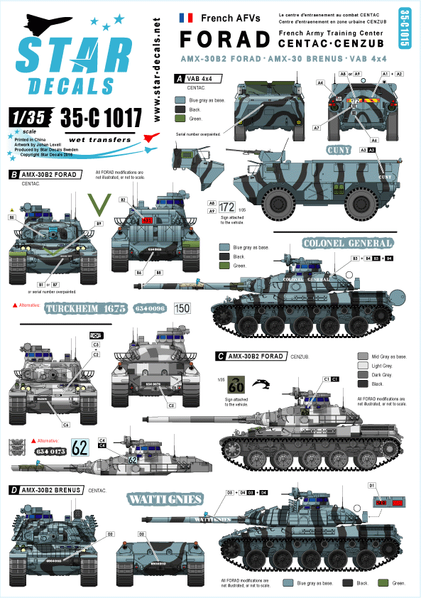 Star Decals 35-C1017 FORAD training center 1/35