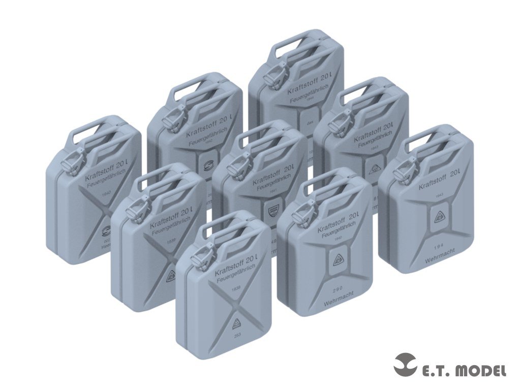 E.T. Model P35-242 WWII German 20L JERRY CANS SET(3D Printed) 1/35 – immagine 2