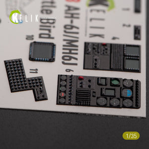 KELIK K35033 AH-6J/MH6J Little Bird interior 3D decals for Zimi models/KittyHawk 1/35 – imagen 5
