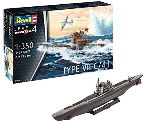 Revell 65154 German Submarine Type VII C/41 Zestaw modelarski z akcesoriami 1/350 – Bild 2