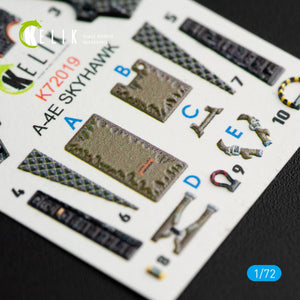 KELIK K72019 A-4E &amp;quot;SKYHAWK&amp;quot; INTERIOR 3D DECALS FOR FUJIMI/HOBBY 2000 KIT 1/72 – imagen 2