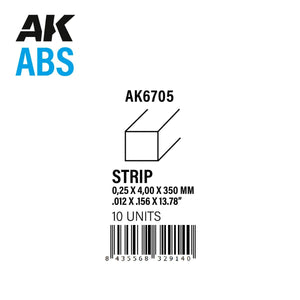 AK Interactive AK6705 STRIPS 0.25 X 4.00 X 350MM – ABS STRIP – 10 UNITS PER BAG – Bild 2
