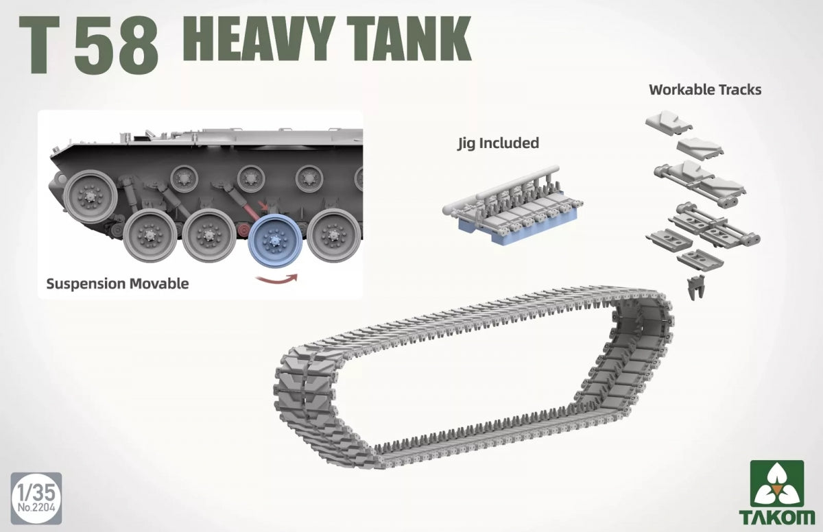 Takom 2204 T58 Heavy Tank 1/35 – imagen 5