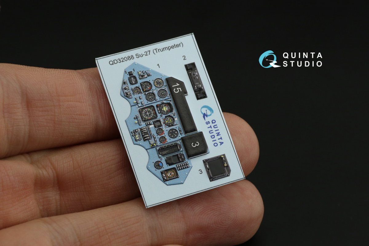 Quinta Studio QDS-32088 Su-27 3D-Printed &amp;amp; coloured Interior on decal paper (Trumpeter) (small version) 1/32 – imagen 7