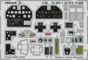 Eduard BIG33122 P-40E part I for Trumpeter 1/32 – imagen 3