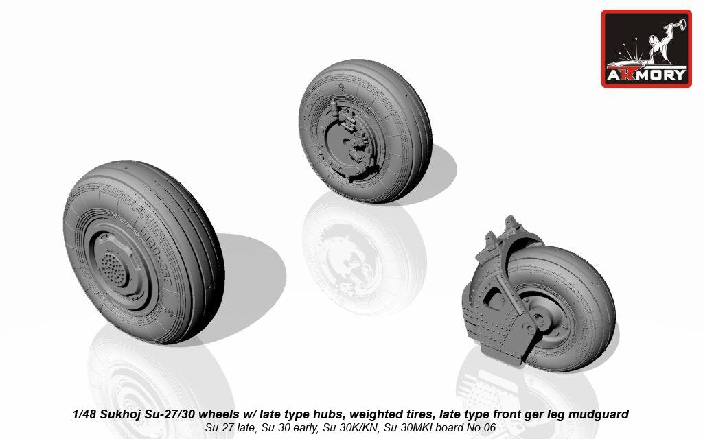 Armory Models AW48021 Sukhoj Su-27 / Su-30 Flanker wheels 1/48