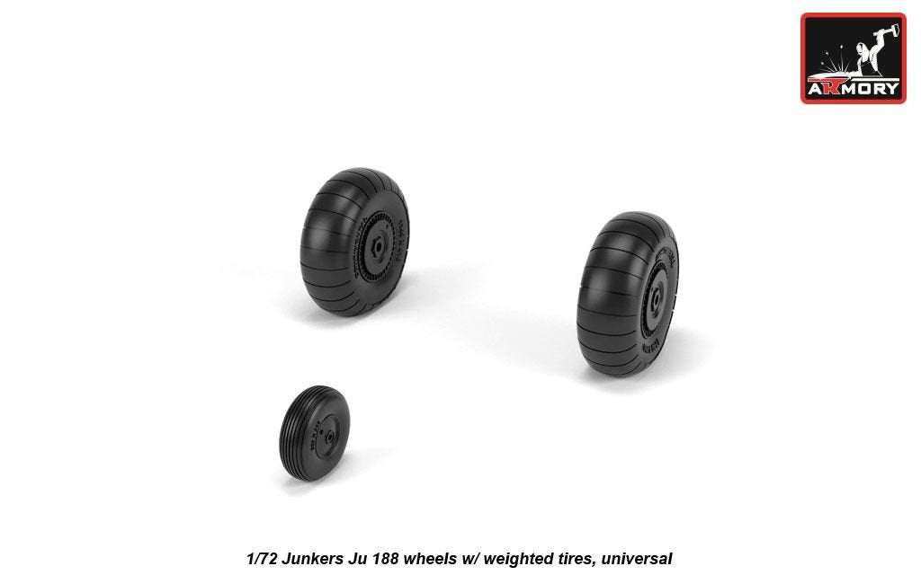 Armory Models AW72203 Junkers Ju 188 wheels w/ weighted tires 1/72 – imagen 2