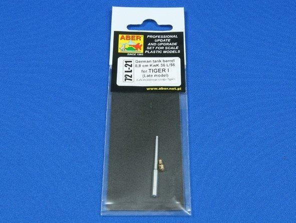 Aber 72L-21 Lufa 8,8cm KwK36 L/56 do późnego czołgu Tiger I / German tank barrel 8,8cm KwK 36 L/56 for (Late model) Tiger I 1/72 – imagen 5