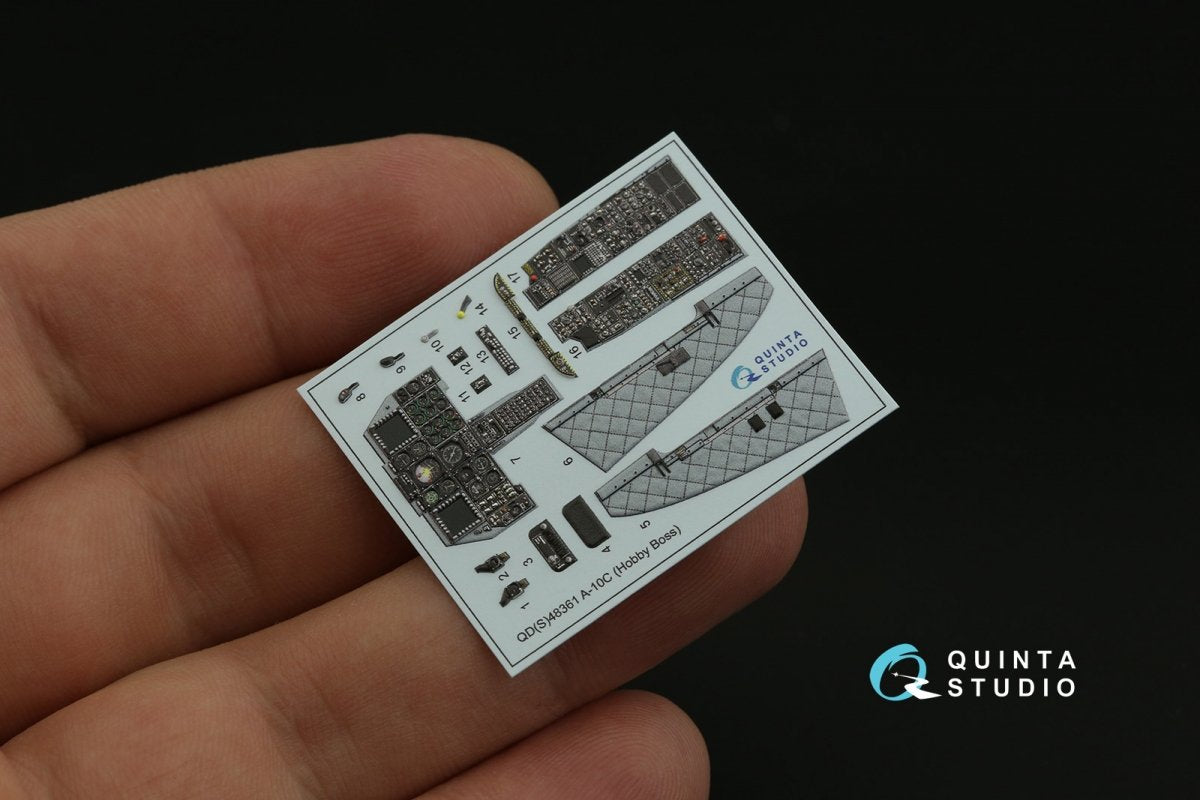 Quinta Studio QDS-48361 A-10C 3D-Printed &amp;amp; coloured Interior on decal paper (Hobby Boss) (Small version) 1/48 – imagen 7