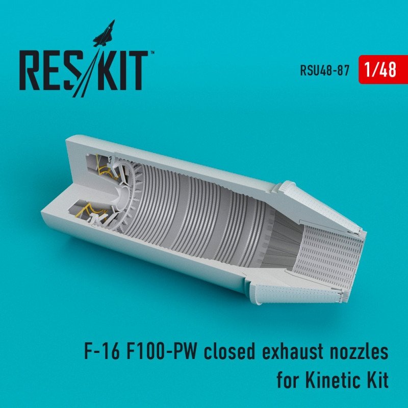 RESKIT RSU48-0087 Tuyère d'échappement fermée F-16 (F100-PW) pour kit Kinetic 1/48