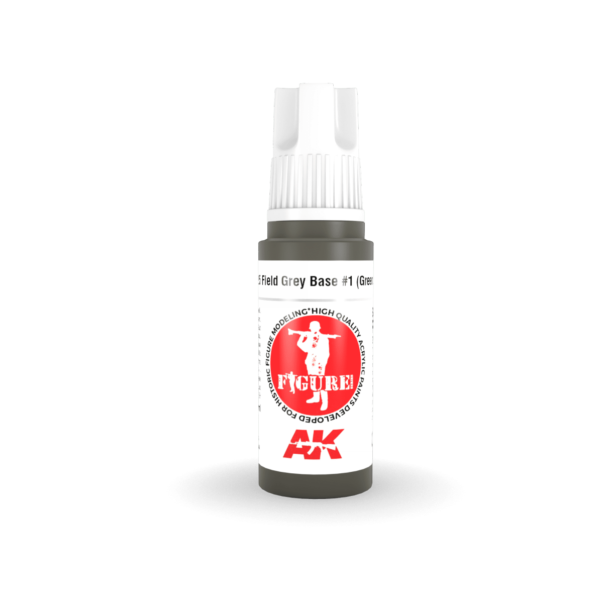 AK Interactive AK11425 Field Grey Base #1 (Green uniform) 17ml – immagine 2
