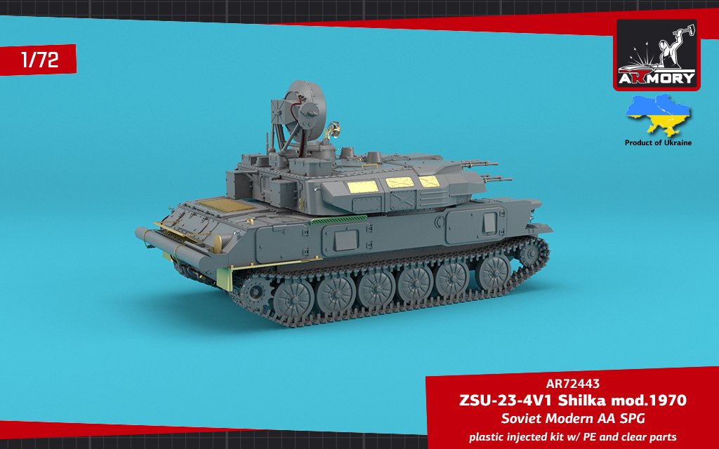 Armory Models 72443 ZSU-23-4V1 Shilka mod.1970 Soviet Modern AA SPG 1/72 – imagen 5