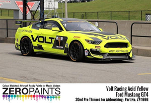 Zero Paints 1666 Volt Racing Acid Yellow for Ford Mustang GT4 30 ml – imagen 2