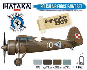 Hataka HTK-BS01 BLUE LINE – Polish Air Force paint set 4x17ml – Bild 2
