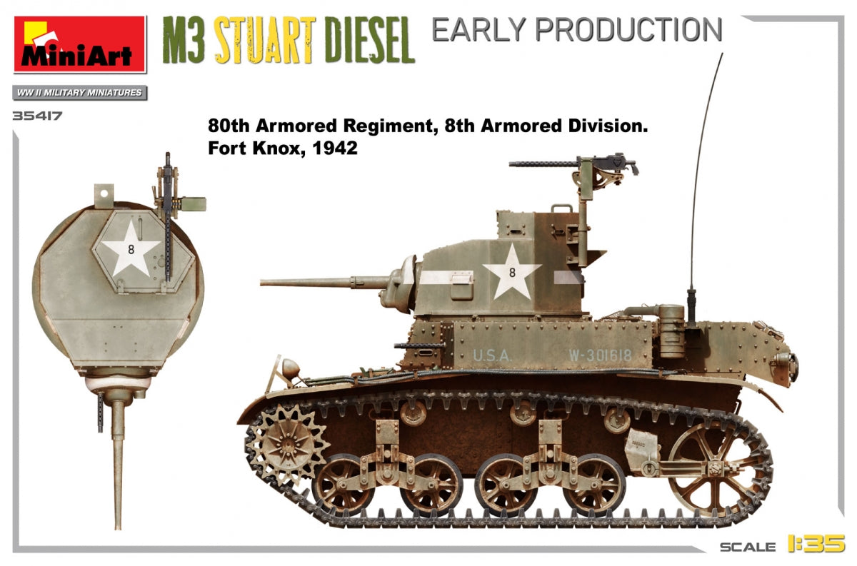 MiniArt 35417 M3 Stuart Diesel Early Production 1/35 – imagen 4