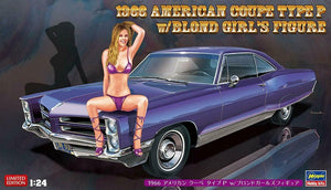 Hasegawa SP424 (52224) 1966 American Coupe Type P w/Blond Girl&amp;#39;s Figure 1/24