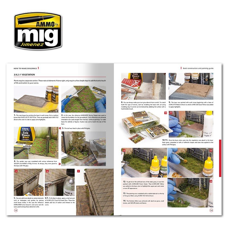 AMMO of Mig Jimenez 6135 HOW TO MAKE BUILDINGS. BASIC CONSTRUCTION AND PAINTING GUIDE (English) – imagen 10