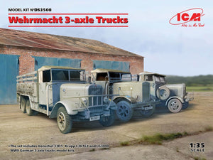 ICM DS3508 Wehrmacht camions 3 essieux (Henschel 33D1, Krupp L3H163, LG3000) 1/35