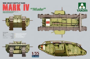 Takom 2008 CHAR DE COMBAT LOURD MARK IV DE LA PREMIÈRE GUERRE MONDIALE &amp;quot;Mâle&amp;quot;