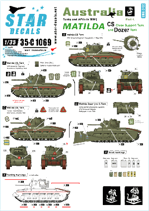 Star Decals 35-C1069 Australia Tanks &amp;amp; AFVs # 4 1/35