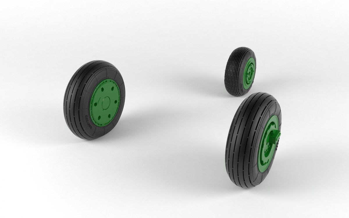 Armory Models AW48027 Mikoyan MiG-21 Fishbed wheels w/ weighted tires, early 1/48 – imagen 7