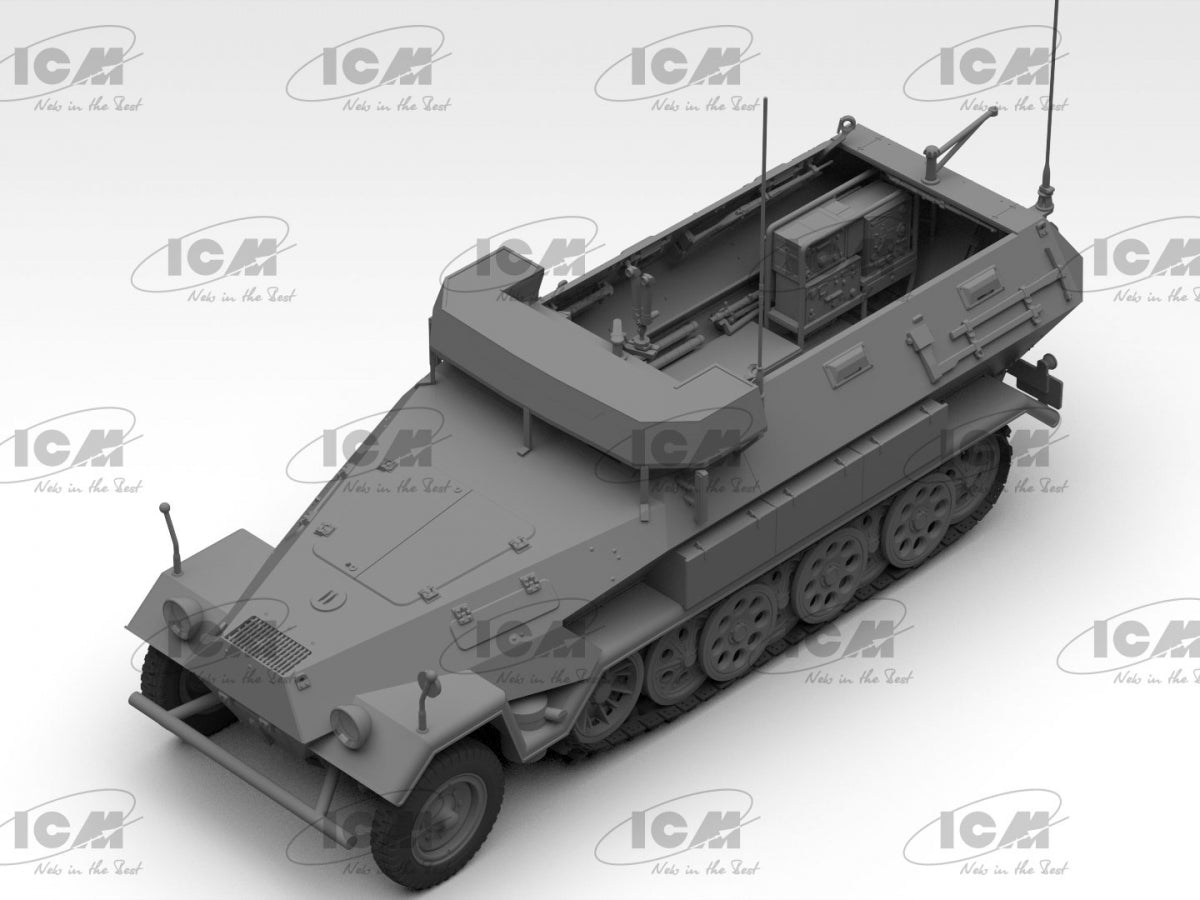 ICM 35105 Beobachtungspanzerwagen Sd.Kfz.251/18 Ausf.A WWII German Observation Vehicle with crew 1/35 – immagine 4