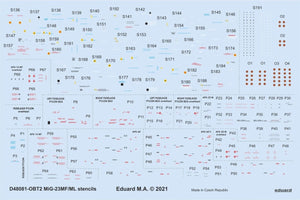 Eduard D48081 MiG-23MF/ML stencils TRUMPETER 1/48 – immagine 2
