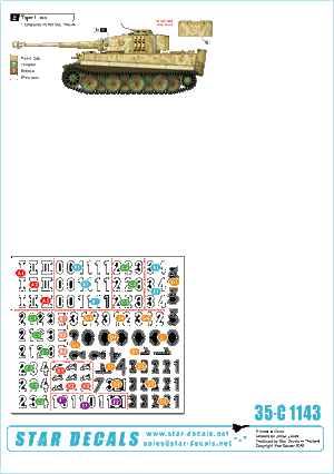 Star Decals 35-C1143 s.Pz.Abt. 505 # 1. 1/35 – zdjęcie 2