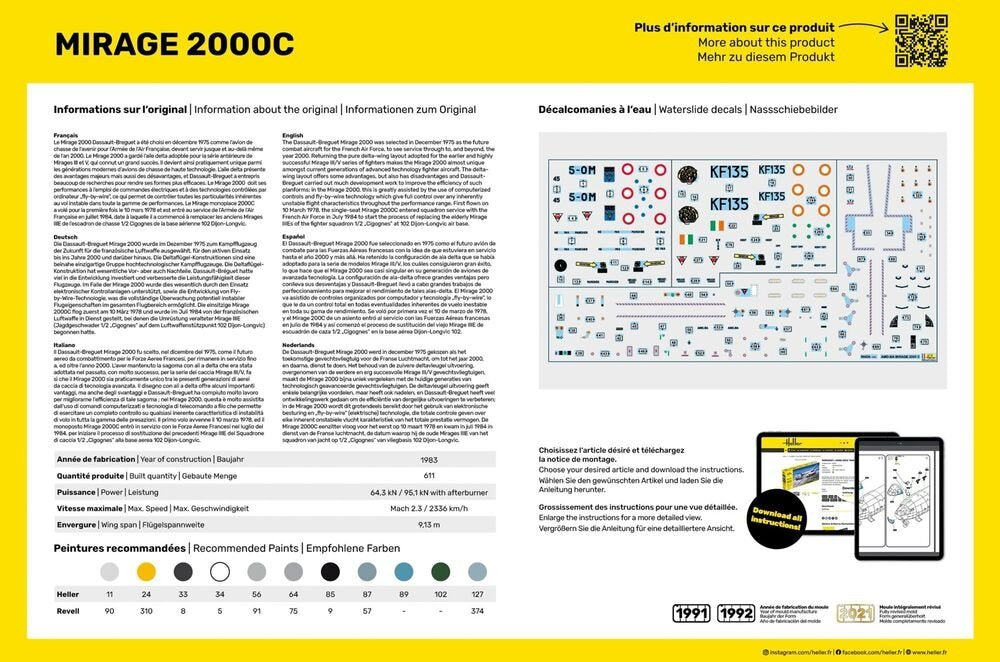 Heller 56426 Starter Kit - Mirage 2000C 1/48 – imagen 3