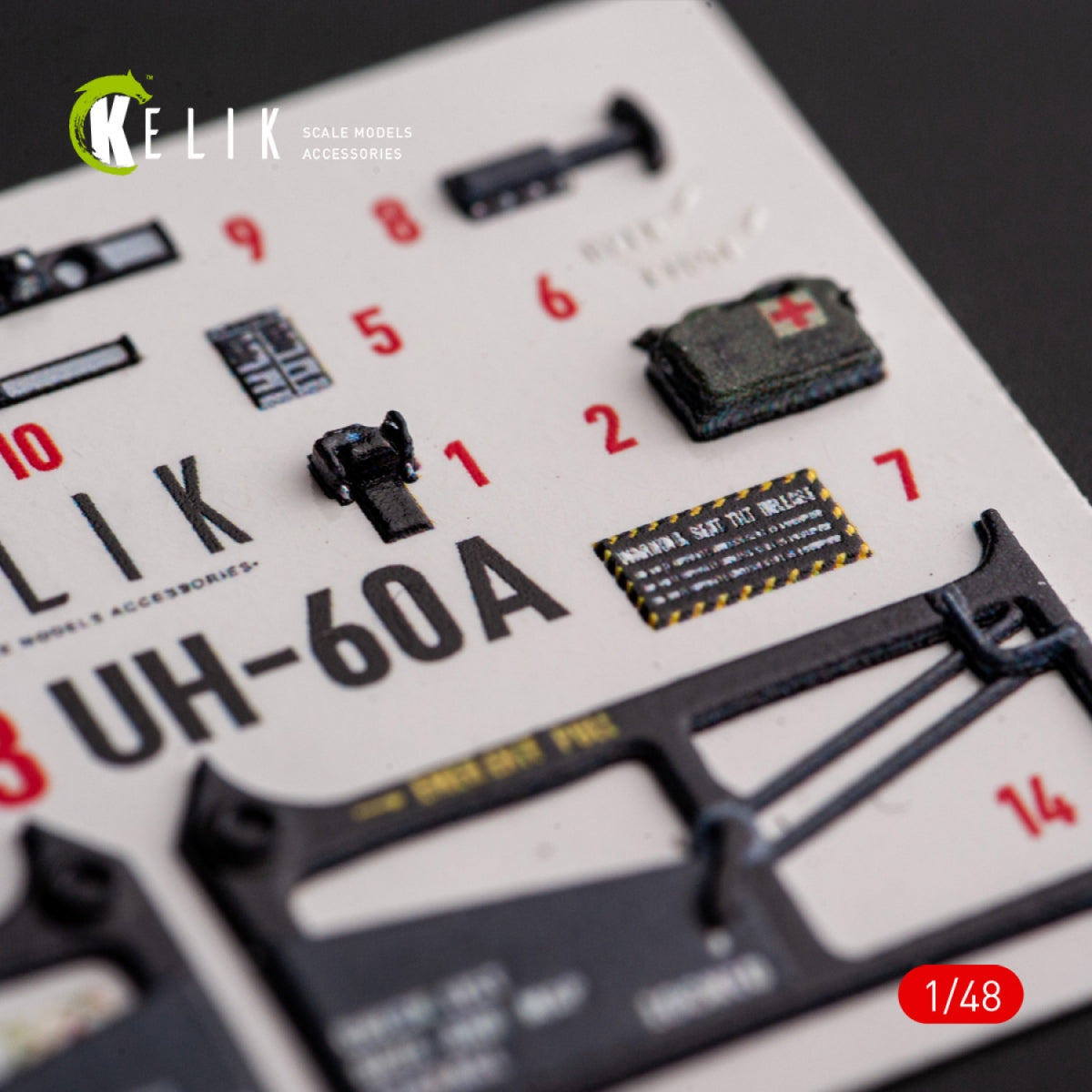 KELIK K48113 UH-60A Black Hawk - Type 1 interior 3D decals for ICM kit 1/48 – imagen 10