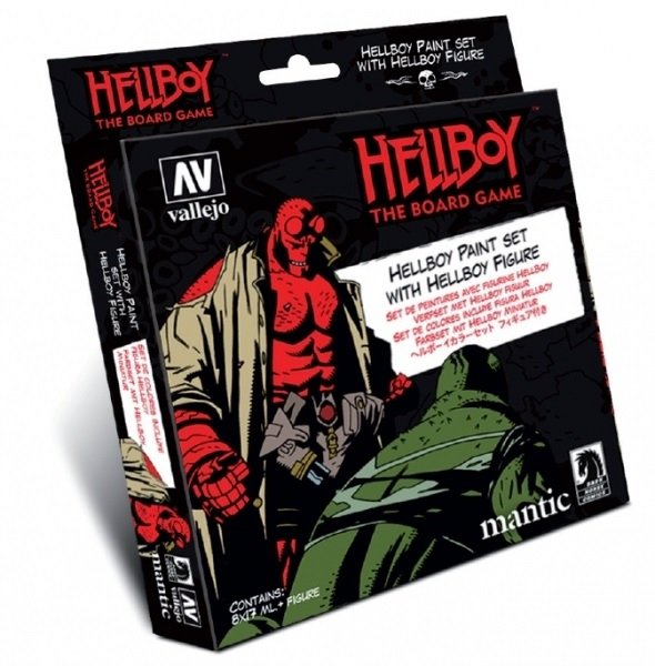 Vallejo 70187 Coffret de peinture pour maquettes (8 pots de 17 ml) + figurine Hellboy