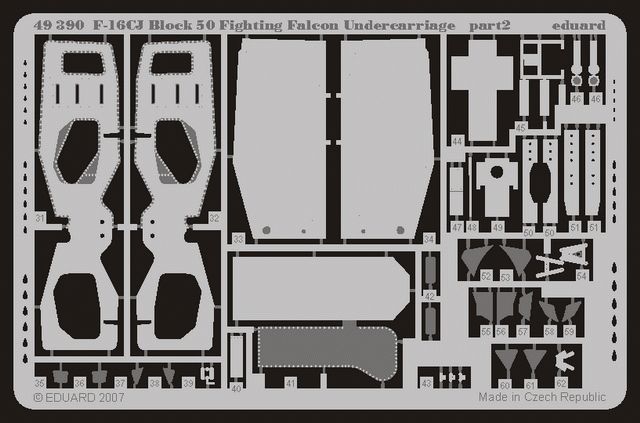 Eduard 49390 F-16CJ Block 50 undercarriage 1/48 Tamiya – Bild 2