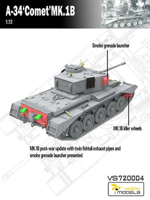 Vespid Models VS720004 A-34 Comet MK.1B 1/72 – imagen 7