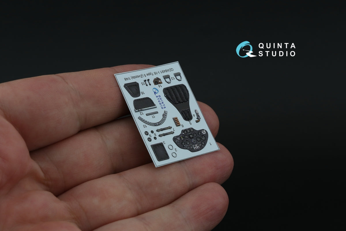 Intérieur coloré imprimé en 3D sur papier décalcomanie Quinta Studio QD48491 I-16 (pour kit Zvezda) 1/48 – image 11