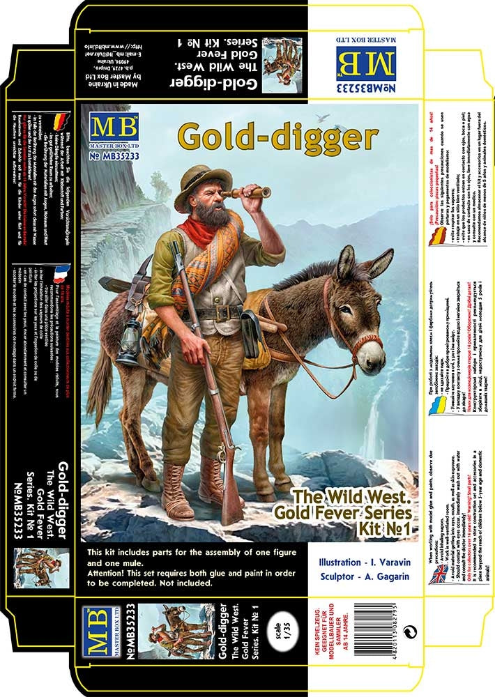 Master Box 35233 The Wild West. Adventures Series, kit No. 1. Gold-digger 1/35 – zdjęcie 2
