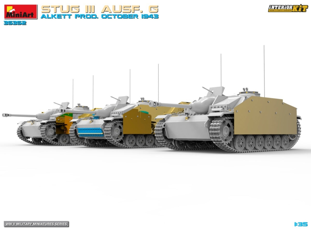 MiniArt 35352 STUG III AUSF. G ALKETT PROD. KIT INTÉRIEUR OCTOBRE 1943 1/35 – image 6