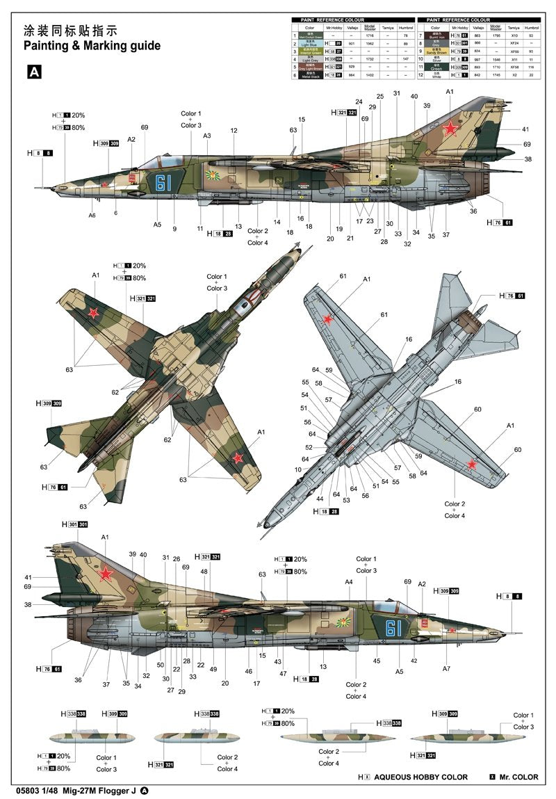 Trumpeter 05803 Mig-27M Flogger J 1/48 – immagine 15