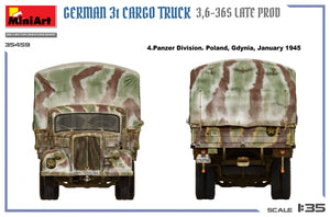 MiniArt 35459 German 3t Cargo Truck 3.5-36s Late Production 1/35 – immagine 13