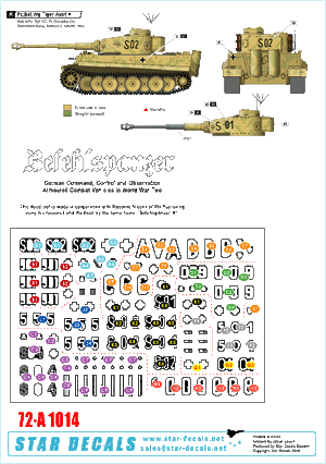 Star Decals 72-A1014 Befehlspanzer # 5. German Command 1/72 – imagen 3
