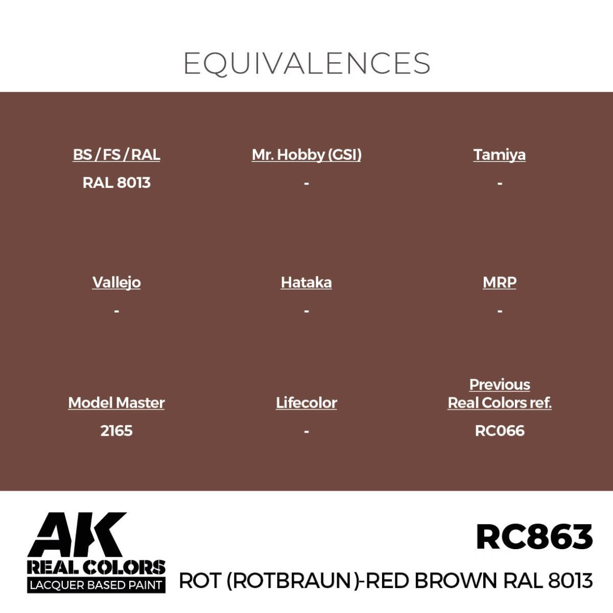 AK Interactive RC863 Rot (Rotbraun)-Red (Red Brown) RAL 8013 17 ml – immagine 3