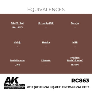 AK Interactive RC863 Rot (Rotbraun)-Red (Red Brown) RAL 8013 17 ml – immagine 3