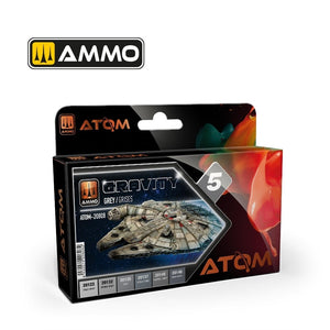 AMMO of Mig Jimenez 20808 ATOM Gravity Grey Set 6x20ml