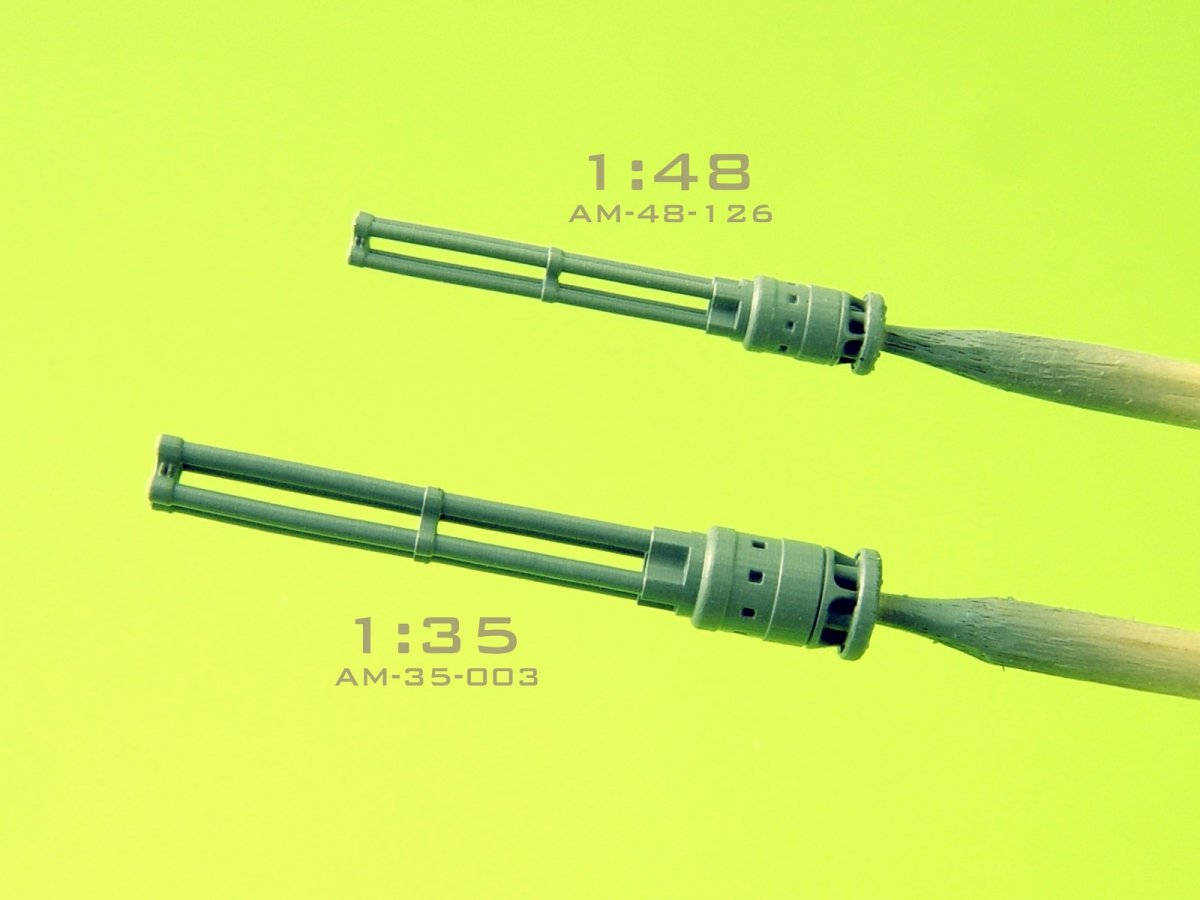 Master AM-48-126 Mi-24 (Hind D/E) - JakB-12.7 machine gun barrel and DUAS probe (metal and resin parts) 1/48 – immagine 8