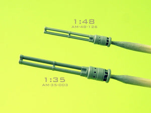 Master AM-48-126 Mi-24 (Hind D/E) - JakB-12.7 machine gun barrel and DUAS probe (metal and resin parts) 1/48 – immagine 8