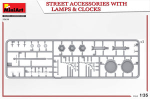 MiniArt 35639 STREET ACCESSORIES WITH LAMPS &amp;amp; CLOCKS 1/35 – imagen 3