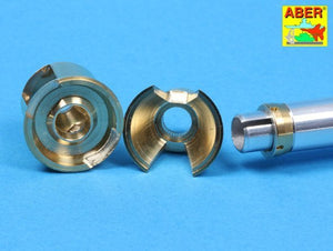 Aber 16L-08 Wczesny hamulec wylotowy do Lufy używanej we wczesnej wersji czołgu Tiger I, King Tiger (wieża Porsche) / Early muzzle brake used on German 8,8cm barrel Tiger I - early and Tiger II (Porsche turret) 1/16 – Bild 15